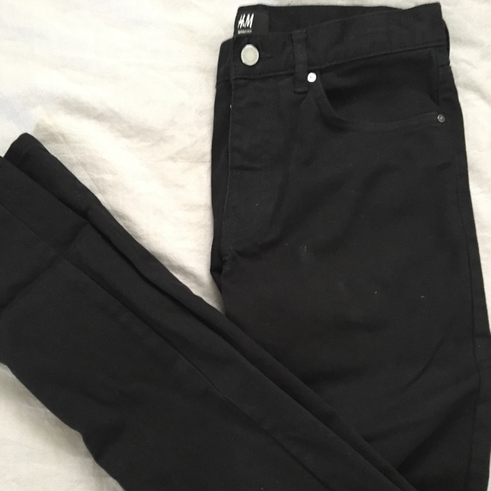 Black Skinny Fit Men's Chinos